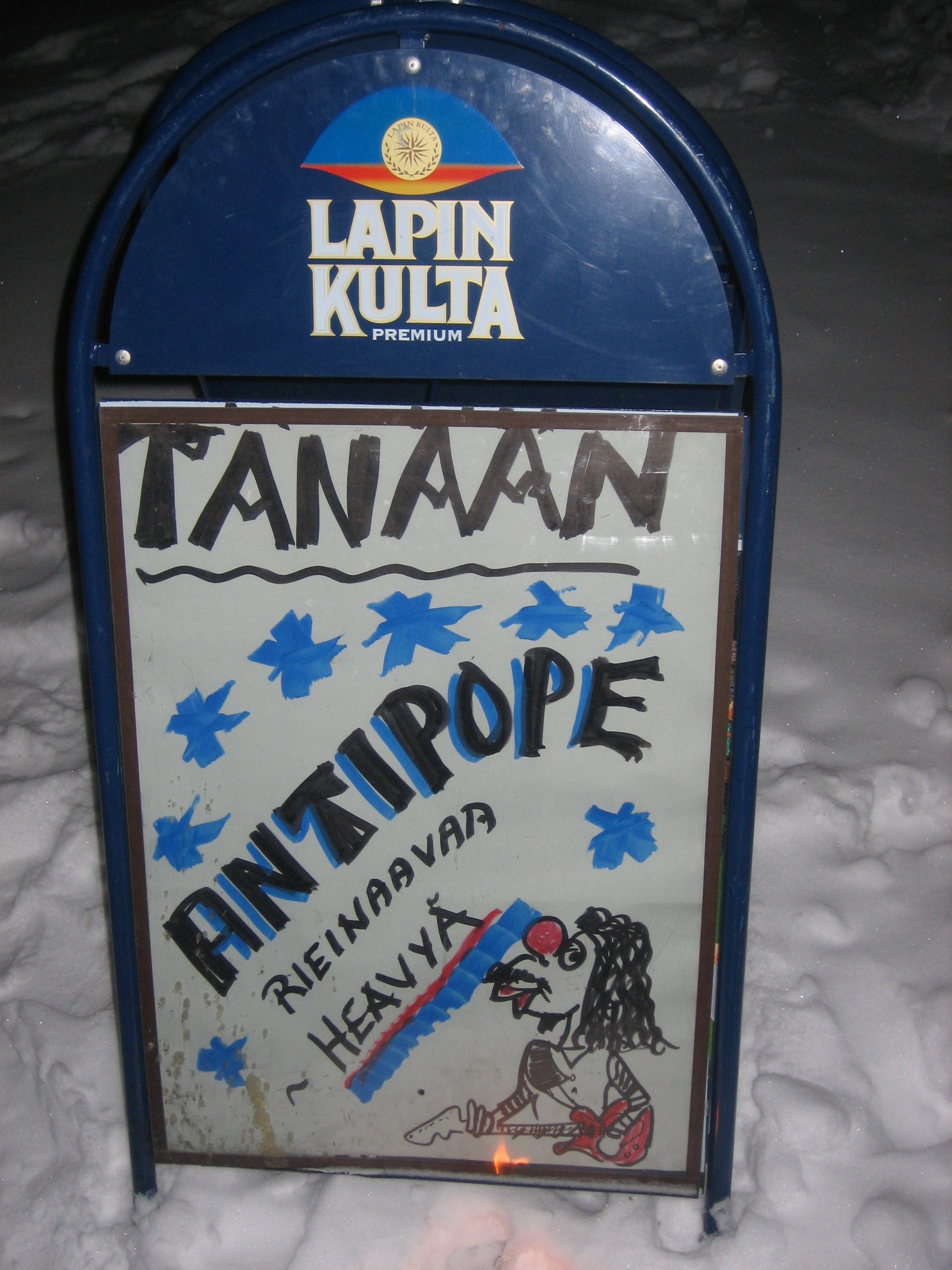 Ykän Pub event poster of the first ever Antipope show in 2007.
