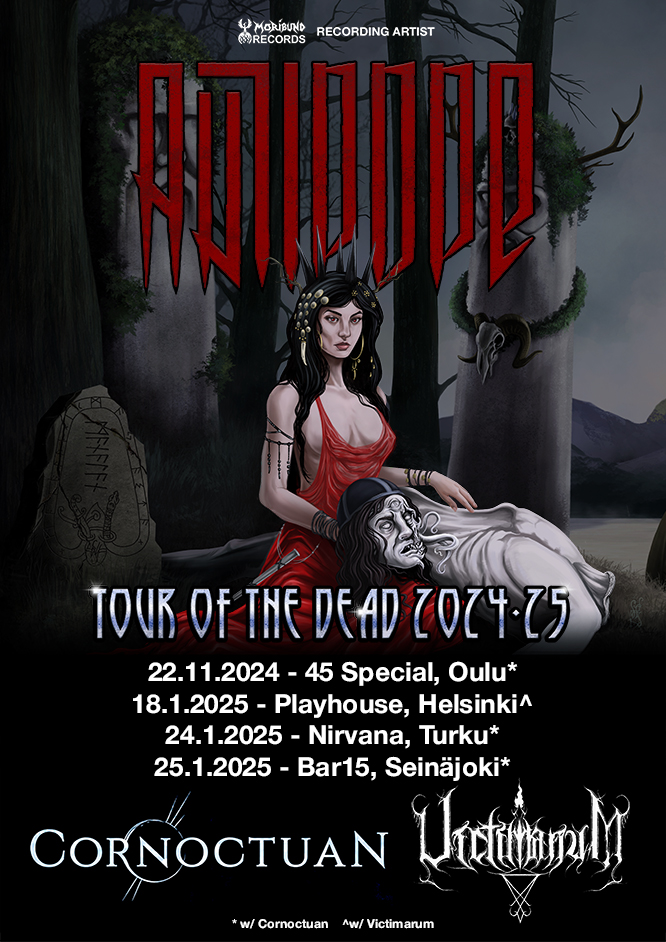 Tour of the Dead Tour tour poster with show dates.